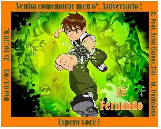 CONVITE BEN 10